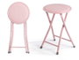 Giftdecor Taburete Plegable PVC Rosa 29 cm x 69 cm x 5 cm (Set de 10)