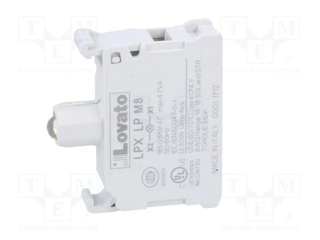 LOVATO ELECTRIC Elemento Iluminador Platinum Blanco 22mm LED