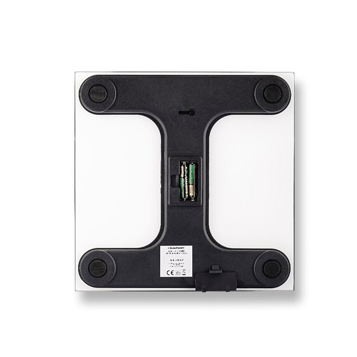 BLAUPUNKT Báscula de Baño Digital con Indicador de Temperatura y Superficie de Cristal Extraplano