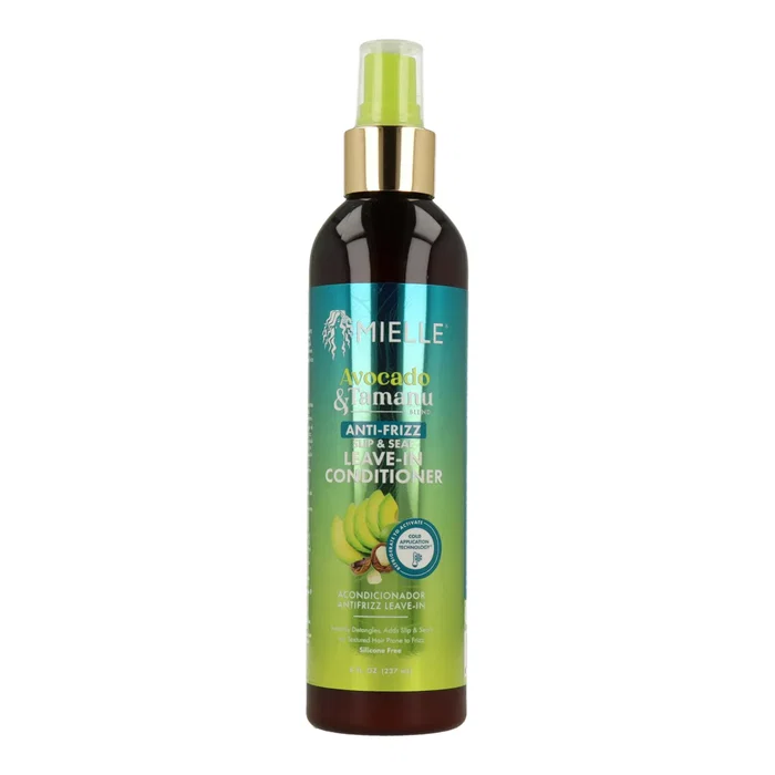 Mielle Aguacate y Tamanu Anti Frizz Leave In Acondicionador sin enjuague que combate el frizz, suaviza y protege el cabello de la humedad, 237 ml Mielle Aguacate y Tamanu Anti Frizz Leave In Acondicionador sin enjuague que combate el frizz, suaviza y protege el cabello de la humedad, 237 ml