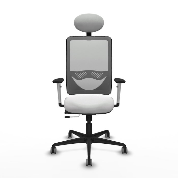 PIQUERAS Y CRESPO Silla de oficina Zulema con mecanismo Sincro/Traslack, Gris y Blanco PIQUERAS Y CRESPO Silla de oficina Zulema con mecanismo Sincro/Traslack, Gris y Blanco