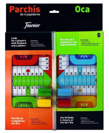 Fournier Juego de mesa Parchís con oca tablero pequeño 42,5x33x4,45 cm