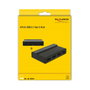 DeLOCK 64053 Hub USB 3.2 Gen 2 de 4 Puertos Tipo-C y Tipo-A, Velocidad 10 Gbps, Negro, Incluye Cable y Adaptador AC
