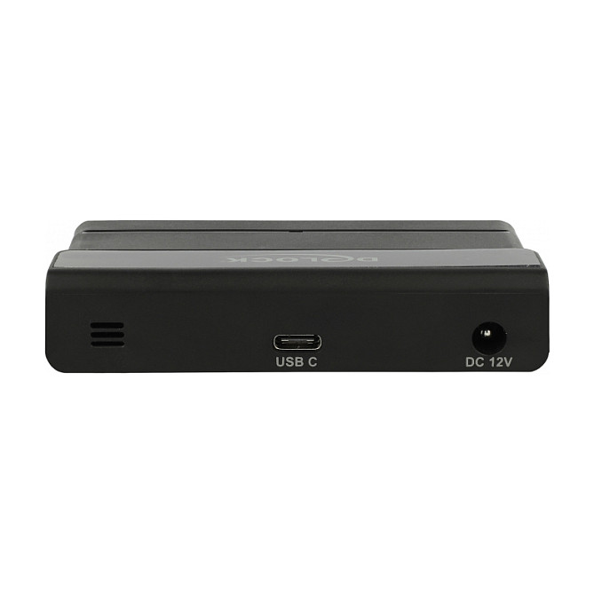 DeLOCK 64053 Hub USB 3.2 Gen 2 de 4 Puertos Tipo-C y Tipo-A, Velocidad 10 Gbps, Negro, Incluye Cable y Adaptador AC