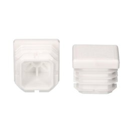 Contera interior cuadrada con aleta 22 x 22 mm blanca