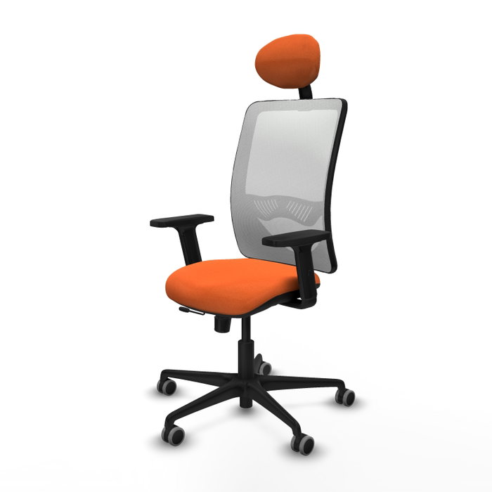 PIQUERAS Y CRESPO Silla de oficina Zulema Naranja y Blanco