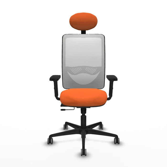 PIQUERAS Y CRESPO Silla de oficina Zulema Naranja y Blanco