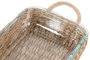 DKD Home Decor Bandeja de Cristal y Fibra Natural 1L