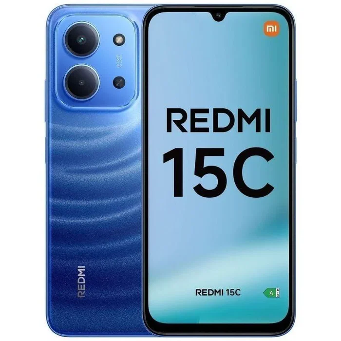 Xiaomi Redmi 15C Smartphone 8GB RAM 256GB Almacenamiento 6.9' Pantalla 120Hz Cámara 50MP 6000mAh Batería 33W Carga Rápida IP64 Azul