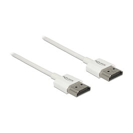 DeLOCK Cable High Speed HDMI con Ethernet 3D 4K 1 m Blanco