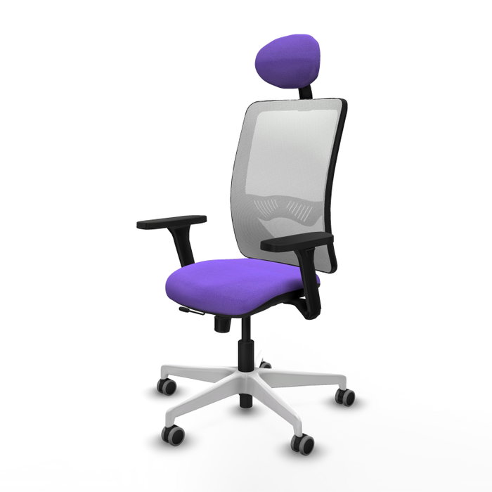 PIQUERAS Y CRESPO Silla de oficina Zulema con mecanismo Sincro/Traslack, Lila y Blanco PIQUERAS Y CRESPO Silla de oficina Zulema con mecanismo Sincro/Traslack, Lila y Blanco