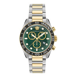 Versace VE6K00423 con esfera verde y correa gris