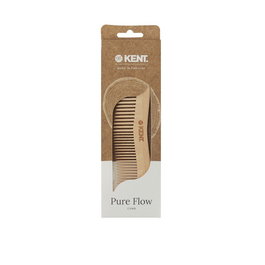 Kent Brushes Peine de Madera Pure Flow para Uso General, Cabello Grueso y Fino, Suavidad y Desenredo Diario