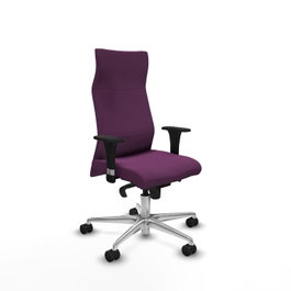 PIQUERAS Y CRESPO Sillón Albacete con Mecanismo Sincro, Similpiel Morado