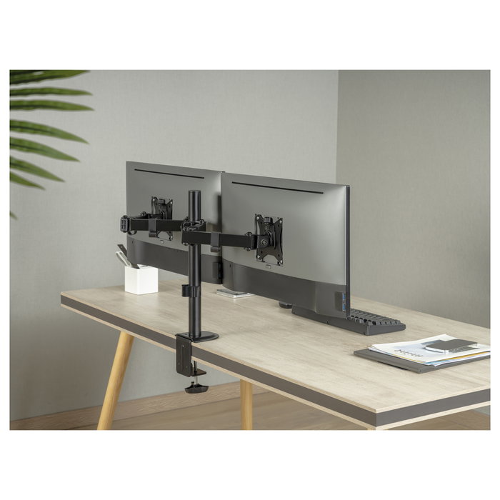 Equip Soporte de Escritorio para 2 Monitores 17-32 Pulgadas Negro