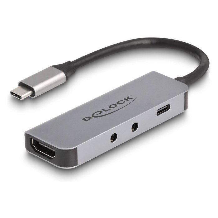 DeLOCK Adaptador USB Type-C™ a HDMI 4K 60 Hz, Headset y USB PD 95 W 61064 DeLOCK Adaptador USB Type-C™ a HDMI 4K 60 Hz, Headset y USB PD 95 W 61064