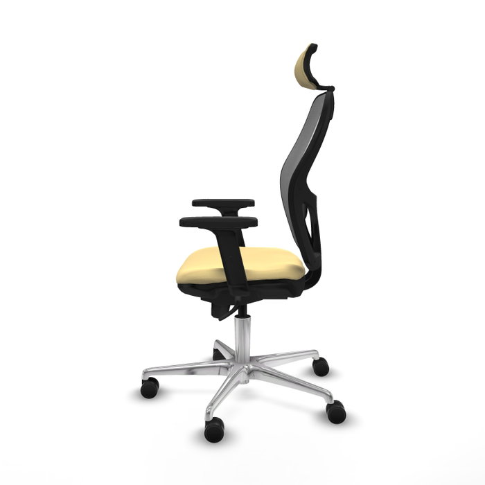 PIQUERAS Y CRESPO Silla de Oficina Jorquera con Mecanismo Sincro, Crema y Gris