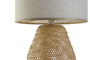 DKD Home Decor Lámpara de Sobremesa Bambú y Poliéster Natural