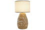 DKD Home Decor Lámpara de Sobremesa Bambú y Poliéster Natural