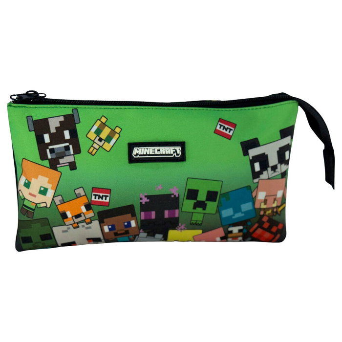 MANENTI Bolsa Cremallera Characters Minecraft Triple 22x14x3,5cm MANENTI Bolsa Cremallera Characters Minecraft Triple 22x14x3,5cm