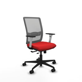 PIQUERAS Y CRESPO Silla de oficina Haches Rojo y Gris