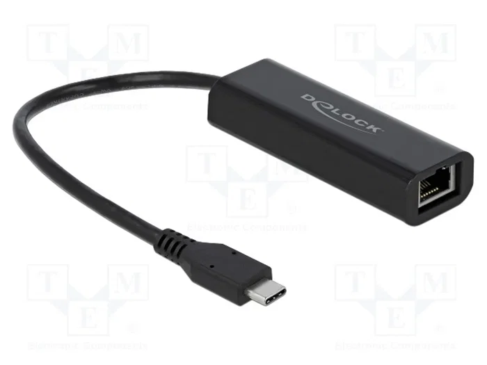 DeLOCK 66298 Adaptador de red USB Tipo C 2,5 Gigabit LAN RJ45 Negro