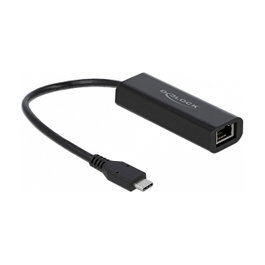 DeLOCK 66298 Adaptador de red USB Tipo C 2,5 Gigabit LAN RJ45 Negro