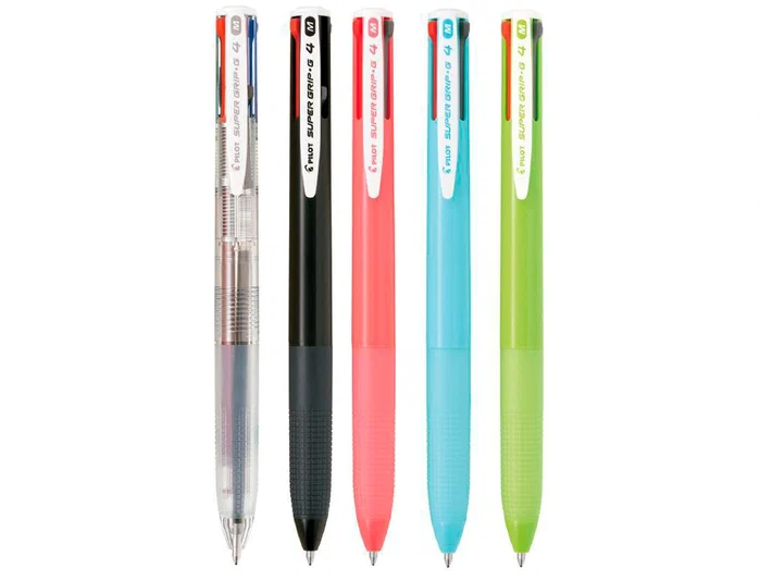Pilot Bolígrafo Super Grip G Retráctil 4 Colores Sujeción de Caucho Tinta Base de Aceite Cuerpo Color Negro Pilot Bolígrafo Super Grip G Retráctil 4 Colores Sujeción de Caucho Tinta Base de Aceite Cuerpo Color Negro