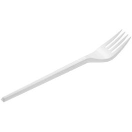 Maxi products Tenedor Grande Reutilizable Blanco 16,5 cm Pack De 20