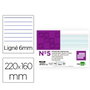 Liderpapel Ficha rayada nº5 160x220 mm 180gr, 100 unidades