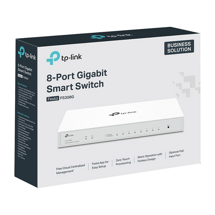 TP-Link Switch Smart FS308G 8 Puertos Gigabit Ethernet PoE Gestionado Blanco TP-Link Switch Smart FS308G 8 Puertos Gigabit Ethernet PoE Gestionado Blanco