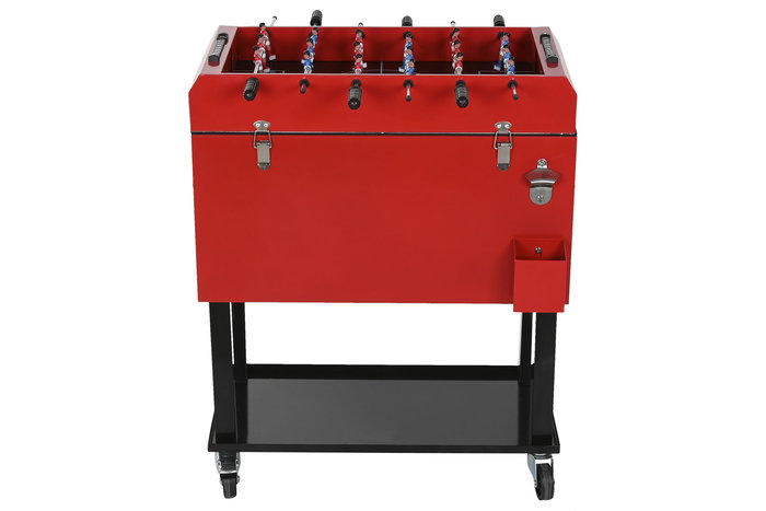 DKD Home Decor Nevera Rojo Negro Metal 71 x 62 x 85 cm