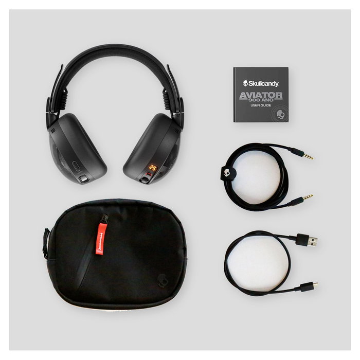 Skullcandy AVIATOR 900 ANC Auriculares Bluetooth Inalámbricos con Cancelación de Ruido Activa, Negro