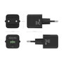 Aisens Cargador GaN 25W con USB-C PD3.0 y USB-A QC3.0 Negro