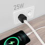 Aisens Cargador GaN 25W con USB-C PD3.0 y USB-A QC3.0, Negro