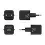 Aisens Cargador GaN 25W con USB-C PD3.0 y USB-A QC3.0, Negro