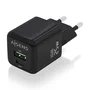 Aisens Cargador GaN 25W con USB-C PD3.0 y USB-A QC3.0, Negro