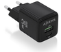 Aisens Cargador GaN 25W con USB-C PD3.0 y USB-A QC3.0 Negro