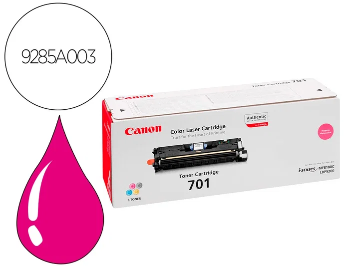 Canon CRG 701M Tóner Magenta 4.000 páginas Canon CRG 701M Tóner Magenta 4.000 páginas