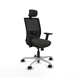 PIQUERAS Y CRESPO Silla de oficina Yunquera con mecanismo Sincro/Traslack en Negro