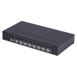 StarTech Switch KVM de 8 Puertos DisplayPort 4K 60Hz con Kit de Montaje 1U