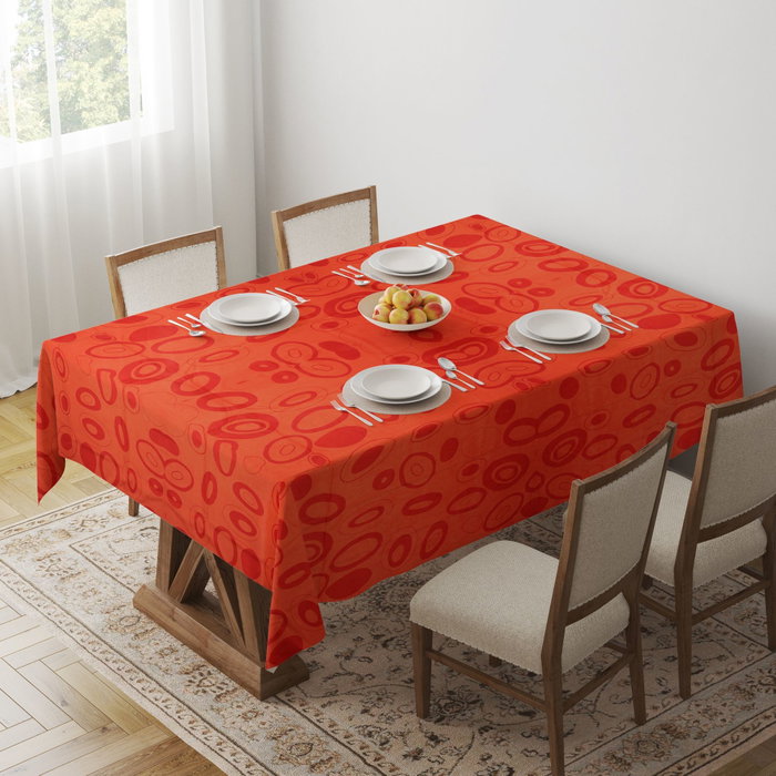 Hermia Gravellamd4 Mantel de 140 x 220 cm, Mesa de Algodón y Poliéster, Mantel Elegante y Duradero para Comidas Especiales y Uso Diario