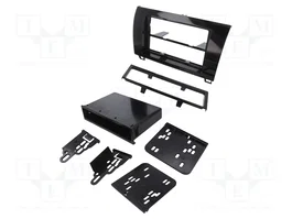 METRA Bastidor de montaje de radio para Toyota, 1 DIN/2 DIN, brillo negro