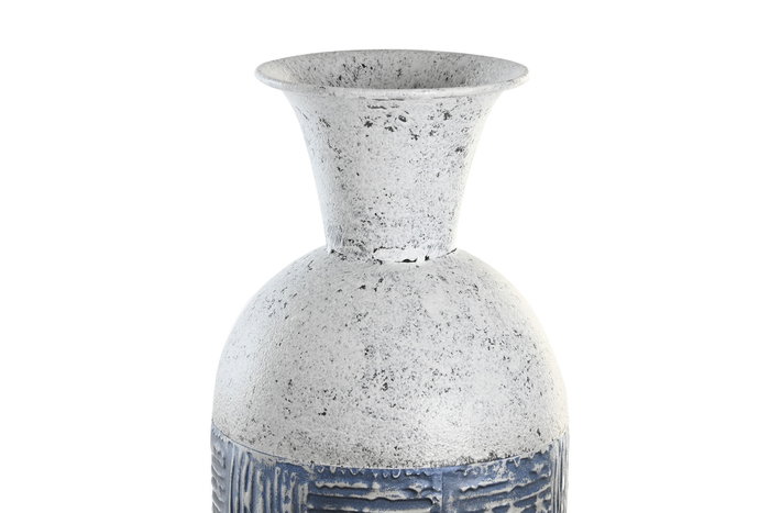 DKD Home Decor Jarrón de Metal Mosaico Bicolor 15x15x71 cm DKD Home Decor Jarrón de Metal Mosaico Bicolor 15x15x71 cm