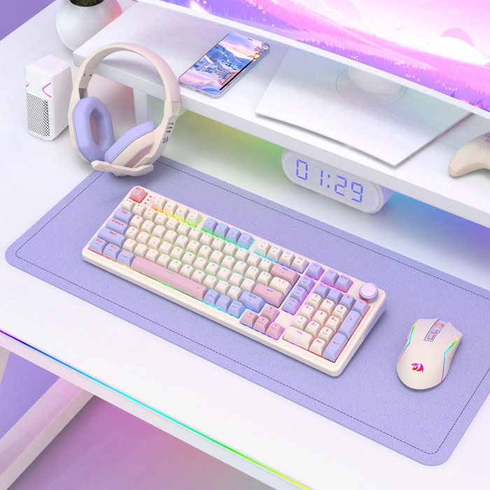 Redragon K768VI-WL EISA 100 Teclado Gaming Mecánico Blanco Redragon K768VI-WL EISA 100 Teclado Gaming Mecánico Blanco