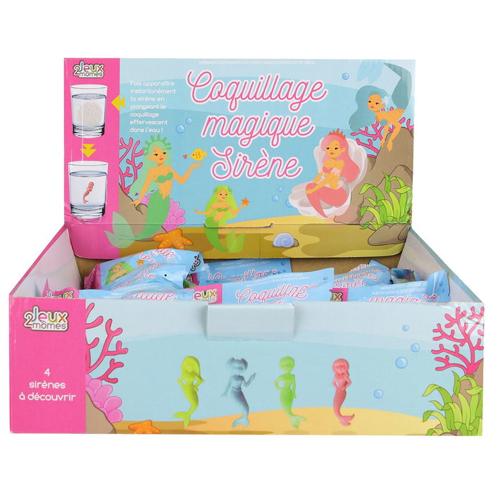 Jeux 2 momes Concha Mágica Sirena Efervescente para Niños, Huevo Sorpresa con Figura de Sirena Jeux 2 momes Concha Mágica Sirena Efervescente para Niños, Huevo Sorpresa con Figura de Sirena