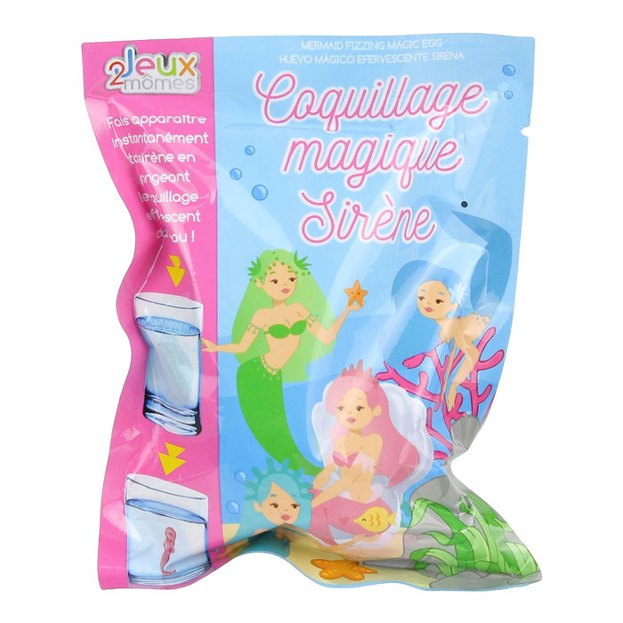 Jeux 2 momes Concha Mágica Sirena Efervescente para Niños, Huevo Sorpresa con Figura de Sirena Jeux 2 momes Concha Mágica Sirena Efervescente para Niños, Huevo Sorpresa con Figura de Sirena