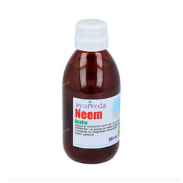 Ayurveda Autentico Aceite de Neem 200 ml - Aceite Ayurvédico Puro para Cuidado de la Piel y Cabello