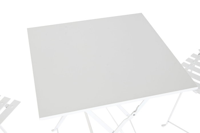 DKD Home Decor Mesa Terraza Y Jardin Metal Blanco 60 x 71 x 60 cm Set de 3