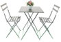DKD Home Decor Mesa Terraza Y Jardin Metal Blanco 60 x 71 x 60 cm Set de 3
